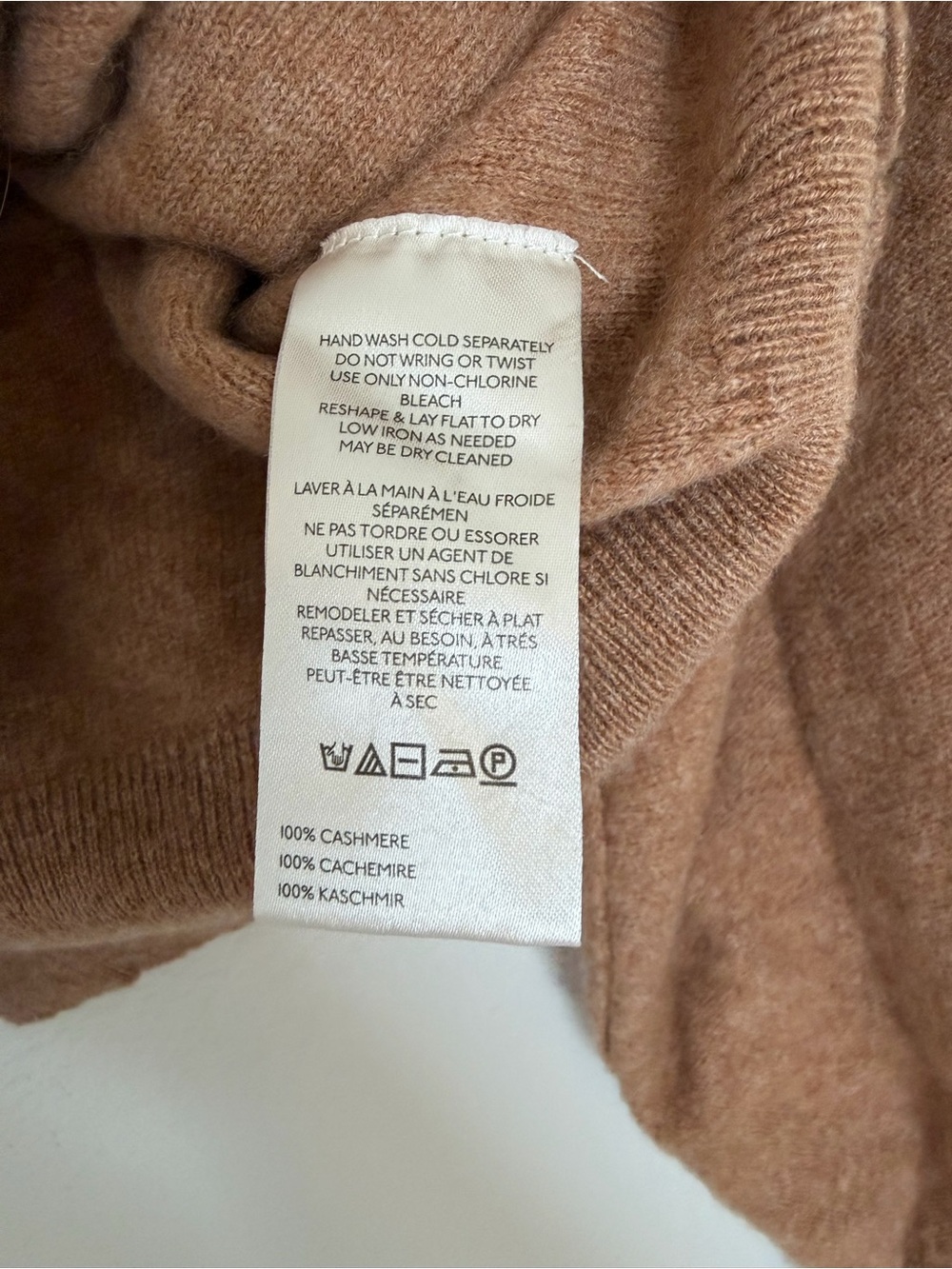 Free People Porta Cashmere Henley Light Brown Medium - Picture 6 of 7